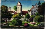 AK Memmingen Partie mit Zollergarten Feldpost 1916 gebraucht -