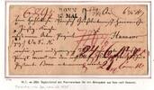 Vorphila Paketbegleitbrief von 1825 Postvorschuss Bonn nach Hannover -