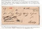 Vorphila Paketbegleitbrief von 1849 mit Aufgabezettel und Beamtenstempel -
