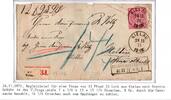 Norddeutscher Bund Ganzsache von 1871 als Paketbegleitbrief mit Zuzahlung -