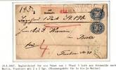 Preußen Paketbegleitbrief von 1867 frankiert mit 2x2 Sgr. -