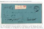 Norddeutscher Bund Paketbegleitbrief Rendsburg - Glückstadt Aufgabezettel -