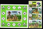 Samoa Samoa 481-484 und Block 8 postfrisch Pfadfinder MiNr. 481-484 und Block 8 postfrisch Pfadfinder -