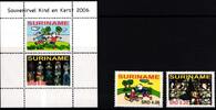 Surinam Surinam 2071 und 2072 und Block 102 postfrisch Weihnachten MiNr. 2071 und 2072 und Block 102 postfrisch Weihnachten -