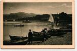 AK Stock am Chiemsee Seepromenade mit Kampenwand 1929 gebraucht -