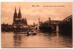 AK Köln a. Rh. Blick von Deutz auf Dom und Dombrücke mit Raddampfer gebraucht -