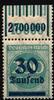 Deutsches Reich Deutsches Reich 285 W OR postfrisch 1/11/1 - 1/5/1 MiNr. 285 W OR postfrisch 1/11/1 - 1/5/1 -