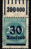 Deutsches Reich Deutsches Reich 285 W OR postfrisch - 1/5/1 MiNr. 285 W OR postfrisch - 1/5/1 -