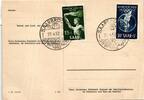 Saarland 314-315 auf Postkarte Gruppenspiel Deutsche Fußball Meister. -
