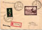 Saarland 304, 305 FDC als Ersttagsbrief gelaufen -