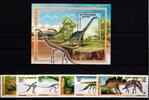 Kambodscha Kambodscha 2026-2031 und Block 264 postfrisch Dinosaurier MiNr. 2026-2031 und Block 264 postfrisch Dinosaurier -
