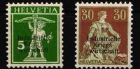 Schweiz Dienstmarken industrielle Kriegswirtschaft Schweiz Dienstmarken industrielle Kriegswirtschaft 2 I + 8 I postfrisch MiNr. 2 I + 8 I postfrisch -