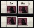 BRD BRD 537 postfrisch Ecke 1-4, FN 0 MiNr. 537 postfrisch Ecke 1-4, FN 0 -