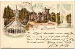AK Wilhelmshöhe Mehrbildkarte (Die Löwenburg usw.) 1896 gebraucht -