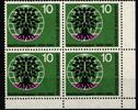 BRD Bund BRD Bund 326 postfrisch als Eckrandviererblock mit Formnummer 0 MiNr. 326 postfrisch als Eckrandviererblock mit Formnummer 0 -