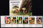 Kambodscha Kambodscha 1755-1760 und Block 232 postfrisch Pilze MiNr. 1755-1760 und Block 232 postfrisch Pilze -