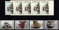 Thailand Thailand 1183-1186 und Markenheft mit 1183 postfrisch Pilze MiNr. 1183-1186 und Markenheft mit 1183 postfrisch Pilze -