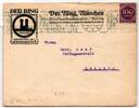 Deutsches Reich 268 auf Brief Der Ring, München Ortsgruppe Germania -