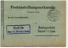 Saarland 264 auf Brief als Einzelfrankatur Poststellenstempel Hofeld -