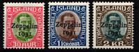 Island Island 147-149 postfrisch Zeppelin 1931 MiNr. 147-149 postfrisch Zeppelin 1931 -