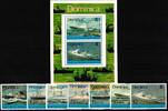 Dominica Dominica 437-443 und Block 32 postfrisch Schifffahrt MiNr. 437-443 und Block 32 postfrisch Schifffahrt -