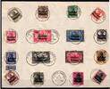 Bayern Bayern 136-151 gestempelt auf Stempelblatt MiNr. 136-151 gestempelt auf Stempelblatt -