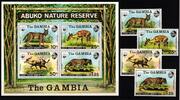 Gambia Gambia Block 2 + 332-335 postfrisch Wildtiere MiNr. Block 2 + 332-335 postfrisch Wildtiere -