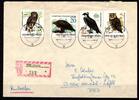 DDR DDR 2702-2705 gestempelt auf Brief, Eulen MiNr. 2702-2705 gestempelt auf Brief, Eulen -