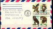 USA USA 1358-1361 gestempelt als FDC, Eulen MiNr. 1358-1361 gestempelt als FDC, Eulen -