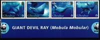 Gibraltar Gibraltar 1150-1153 postfrisch als 4er Streifen, Mantas, Fische MiNr. 1150-1153 postfrisch als 4er Streifen, Mantas, Fische -
