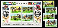 Ghana Ghana 564-567 und Block 57 A postfrisch Fußball MiNr. 564-567 und Block 57 A postfrisch Fußball -