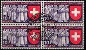 Schweiz Schweiz 335 gestempelt Viererblock MiNr. 335 gestempelt Viererblock -