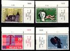 Schweiz Schweiz 653-656 postfrisch Eckrand Formnummer Bogenzähler MiNr. 653-656 postfrisch Eckrand Formnummer Bogenzähler -