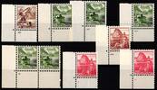 Schweiz Schweiz 500-502, 327 postfrisch Eckränder mit Formnummern MiNr. 500-502, 327 postfrisch Eckränder mit Formnummern -