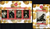 Liberia Liberia Block 760 + 7167-7170 postfrisch als ZD-Bogen, Hunde MiNr. Block 760 + 7167-7170 postfrisch als ZD-Bogen, Hunde -