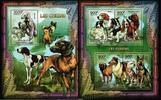 Zentralafr. Republik Zentralafr. Republik Block 951 + 3677-3680 postfrisch als ZD-Bogen, Hunde MiNr. Block 951 + 3677-3680 postfrisch als ZD-Bogen, -