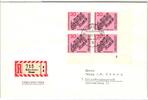 BRD Bund 428 auf Brief 4er Block mit Formnummer 2 -