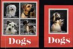 Uganda Uganda 3109-3112 und Block 435 postfrisch Kleinbogen / Hunde MiNr. 3109-3112 und Block 435 postfrisch Kleinbogen / Hunde -