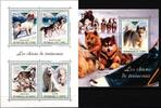 Guinea Guinea 13230-13233 und Block 2942 postfrisch Kleinbogen / Hunde MiNr. 13230-13233 und Block 2942 postfrisch Kleinbogen / Hunde -