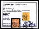 Bi-Zone Bi-Zone 20 Axa gestempelt leichte Mängel, Kurzbefund Wehner BPP MiNr. 20 Axa gestempelt leichte Mängel, Kurzbefund Wehner BPP -