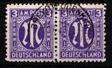 Bi-Zone Bi-Zone 17 bCz gestempelt Paar geprüft Hettler BPP MiNr. 17 bCz gestempelt Paar geprüft Hettler BPP -