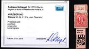 Bi-Zone Bi-Zone 21 Cz postfrisch Kurzbefund Schlegel BPP MiNr. 21 Cz postfrisch Kurzbefund Schlegel BPP -