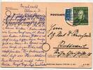 BRD Bund 157 auf Postkarte als Einzelfrankatur portogerecht -