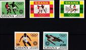 Ghana Ghana 472-476 B postfrisch Olympische Spiele MiNr. 472-476 B postfrisch Olympische Spiele -