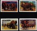 Uganda Uganda 361-364 postfrisch Wildtiere, Elefant MiNr. 361-364 postfrisch Wildtiere, Elefant -