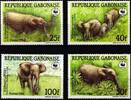 Gabun Gabun 1009-1012 postfrisch Wildtiere, Elefant MiNr. 1009-1012 postfrisch Wildtiere, Elefant -
