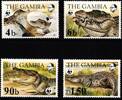 Gambia Gambia 517-520 postfrisch Krokodile, Reptilien MiNr. 517-520 postfrisch Krokodile, Reptilien -