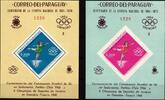 Paraguay Paraguay Block 91-92 postfrisch Olympiade Grenoble MiNr. Block 91-92 postfrisch Olympiade Grenoble -