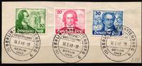 Berlin Berlin 61-63 gestempelt auf Papier mit Sonderstempel Presse Ausstellung MiNr. 61-63 gestempelt auf Papier mit Sonderstempel Pres -