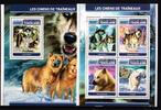 Togo Togo 8224-8227 und Block 1456 postfrisch Kleinbogen / Hunde MiNr. 8224-8227 und Block 1456 postfrisch Kleinbogen / Hunde -